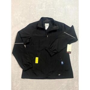 New‎ Balance Sequence Windbreaker Packable Jacket Womens Medium Black Running